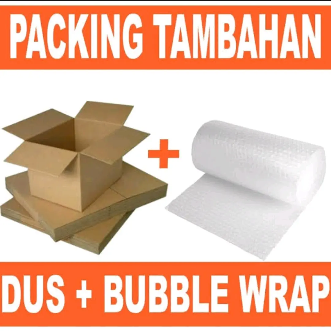 bubble wrap dan kardus untuk packing tambahan agar aman