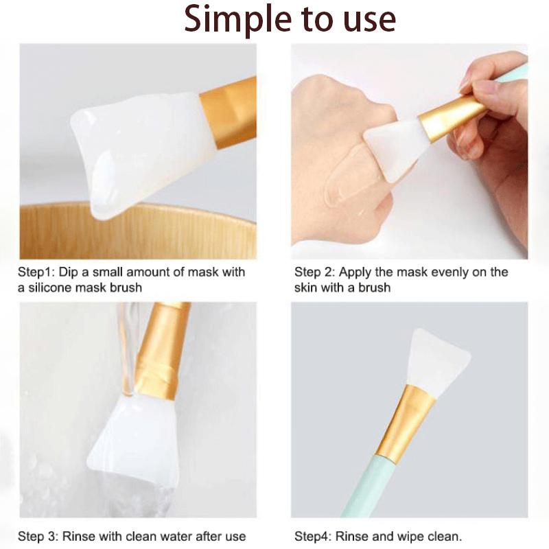 Product Introduction of 1Pc Multi Functional Silicone Facial Mask Brush Candy Color Soft Head Applicator Facial Mask Tool Brush 15