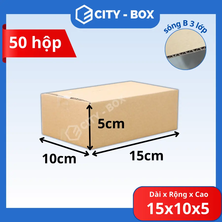 set 50 hộp 15x10x5 hộp carton đóng háng, hộp ship cod