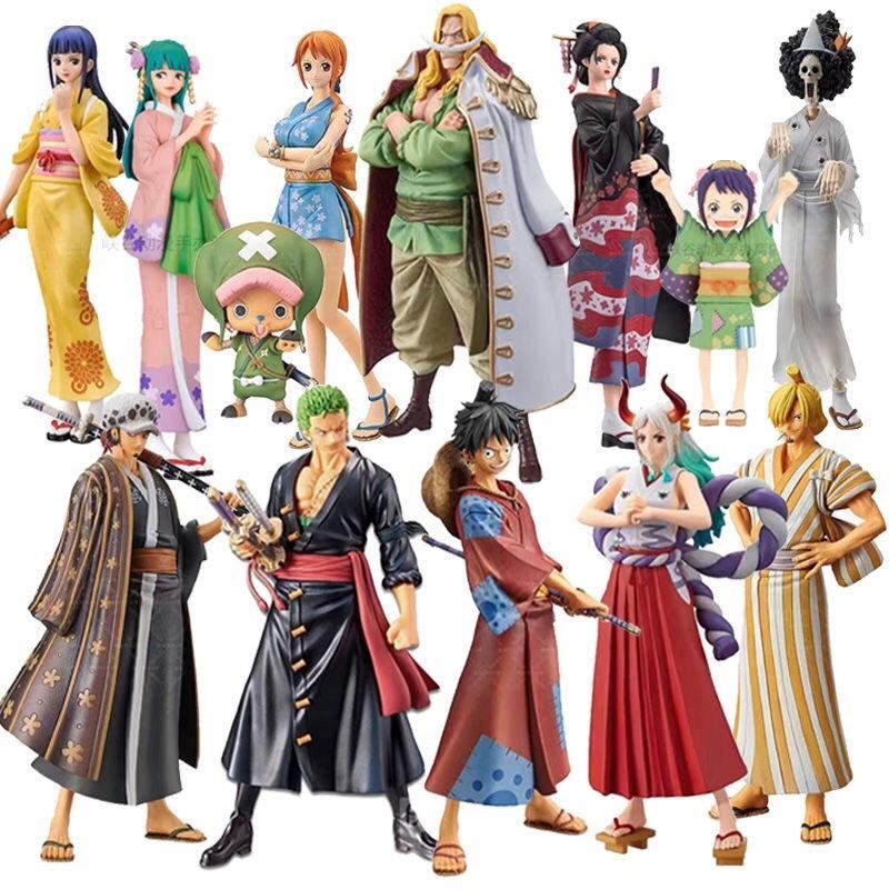 Mô hình One Piece ở Wano quốc Nobox đế đen Luffy Zoro Sanjin ACE Sabo Nami Robin Choper Usopp Brook Boa Hancok cao 16-21cm - phim Đảo Hải Tặc