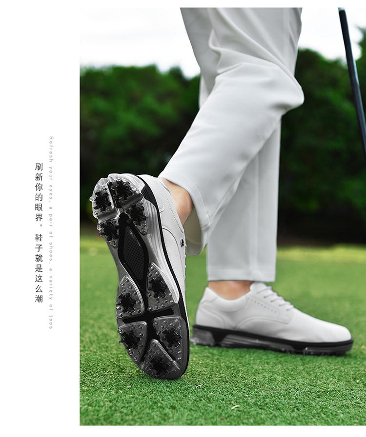 Product Introduction of Plus Size Golf Shoes for Men Breathable Nail Resistant Non slip Lace up Sports Shoes 6