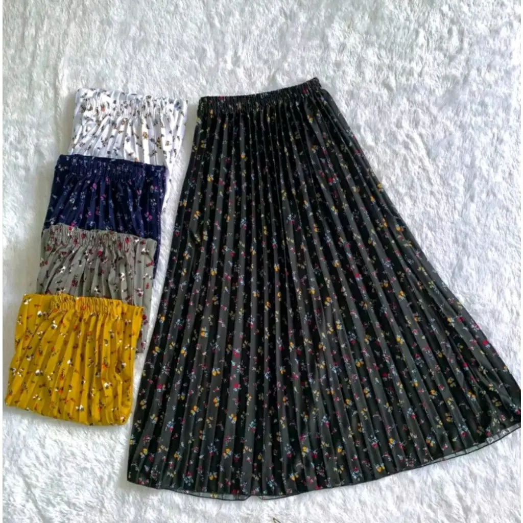 Rok Motif Bunga Tulip // Bawahan Wanita Muslim Dewasa