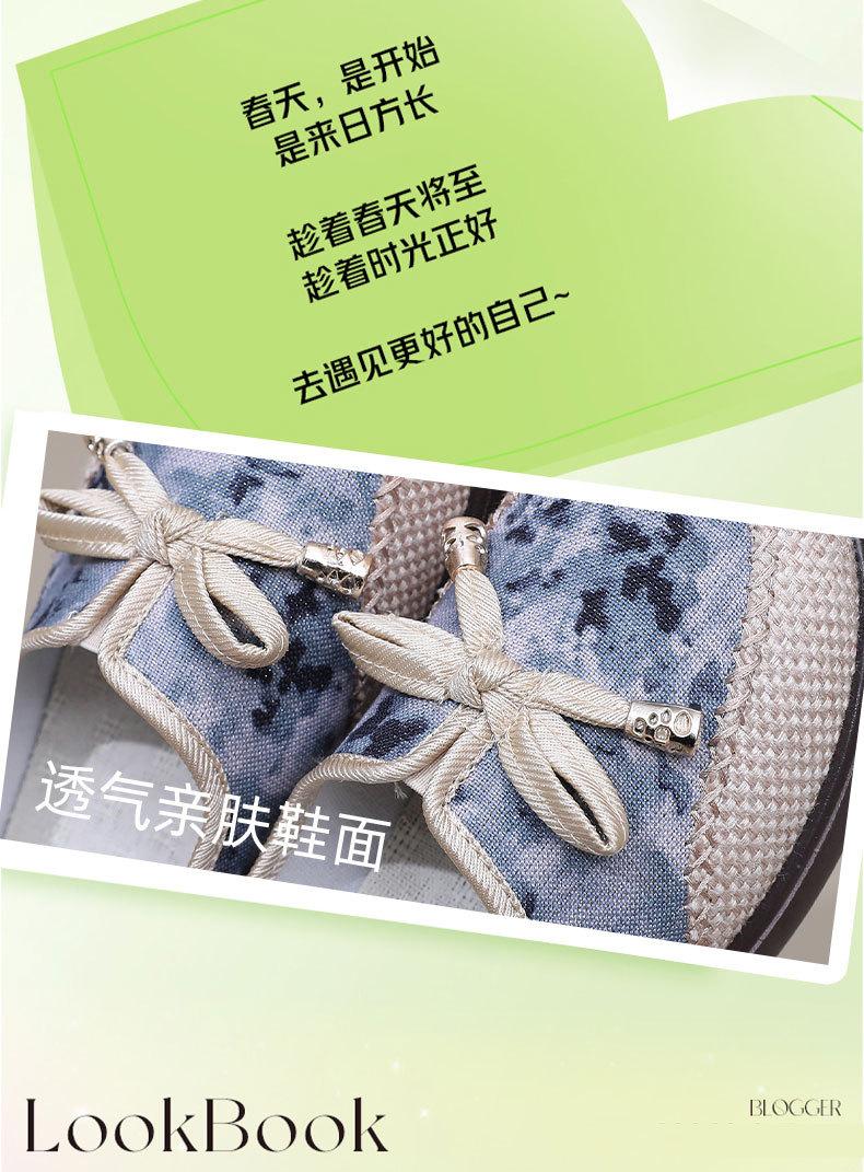 Product Introduction of Women's New Versatile Shoes for Spring and Autumn, Ethnic Style Embroidered Slip-On Cloth Shoes, Hanfu Shoes for Women, Casual Shoes for Moms 7