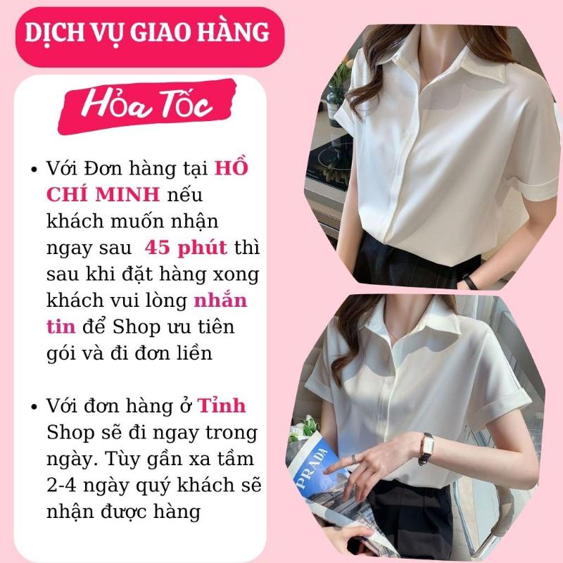 Product Introduction of Áo Sơ Mi Trắng Tay Ngắn Nữ Rymola, SơMi Ngắn Tay,Thời trang Công Sở, Somi Trắng Bigsize, Chất Vải Cotton Không Nhăn 40
