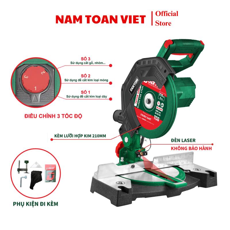 Máy Cắt Lưỡi Hợp Kim Dekton DK-CN210Plus Tặng Đĩa Cắt 210mm