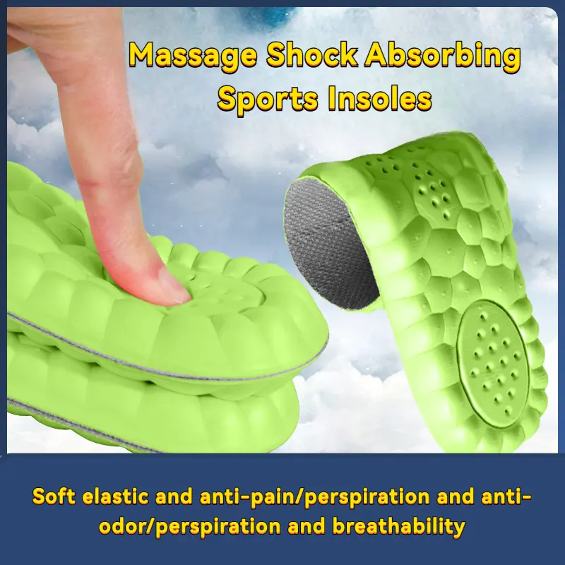 4D Height Increase Insoles Heightened Shoes Insole SoftBreathable shock absoring invisible for women and men FootwearComfort