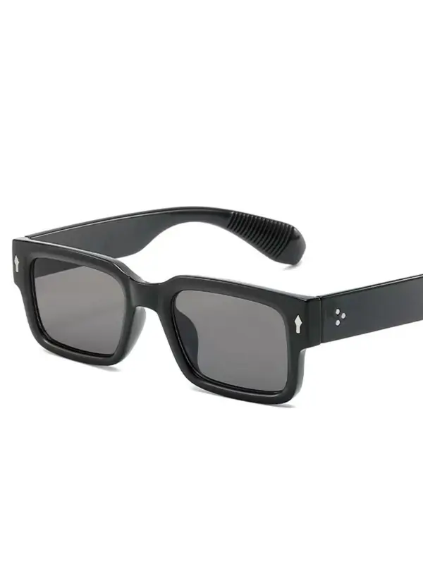 Unisex Vintage Trendy Square Frame Sunglasses, Retro Casual Sunglasses for Everyday Use, Fashion Accessories for Outdoor Activities 3