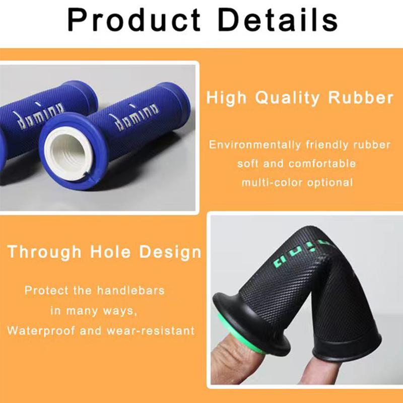 Product Introduction of 7/8 "22 24mm Motorcycle Grips Handle Bar For KTM YAMAHA Universal Pit Bike Motocross Motorbike Rubber GEL Domino Grip 9 Colors 25