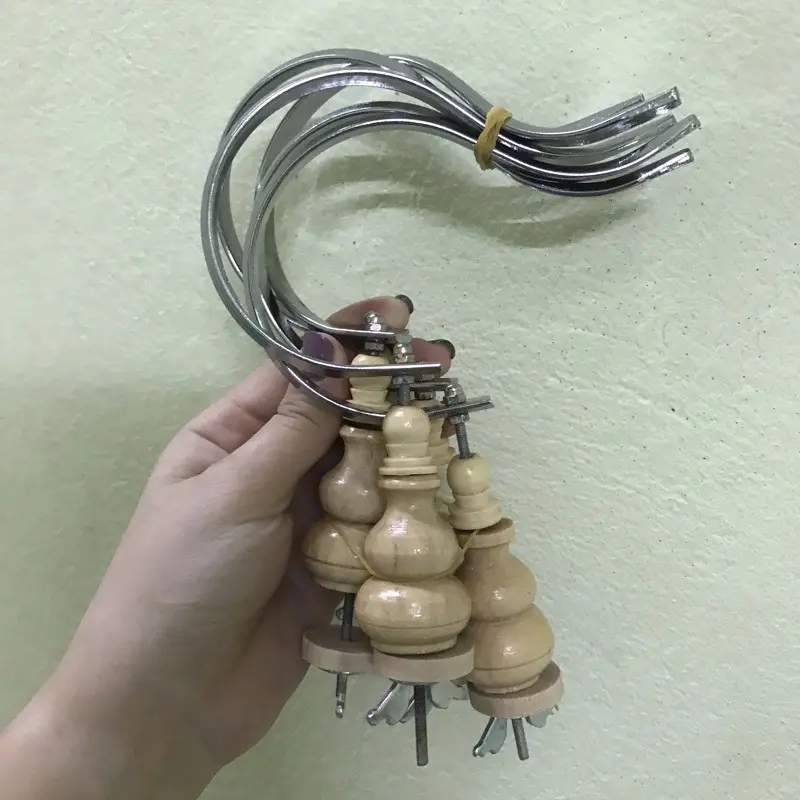 Móc Lồng Chim Inox Nậm Gỗ 3 Cạnh Đẹp cho lồng chim khuyên, yến, chào mào, chích choè giá rẻ, phụ kiện lồng chim 4
