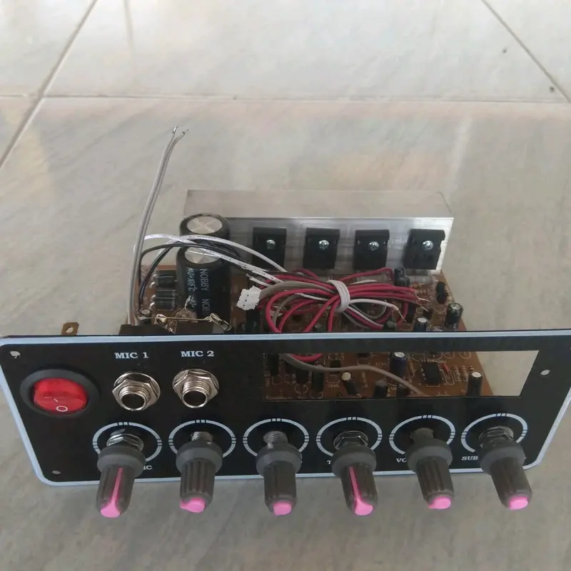 Kit amplifier aktif speaker stereo subwofer tip 3955 3055 lengkap preamp mic echo Amplifier Rumah 2