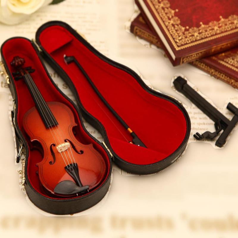 Product Introduction of Handmade Violin Model Decoration Collection Model Gifts With Stand Miniature Musical C7N1 23