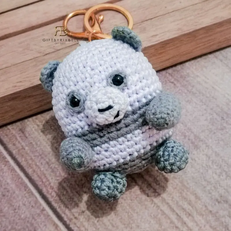 RB We Bare Bears Series Keychain (Gantungan Kunci Boneka Miniso, Boneka Crochet, Souvenir Ultah) 3