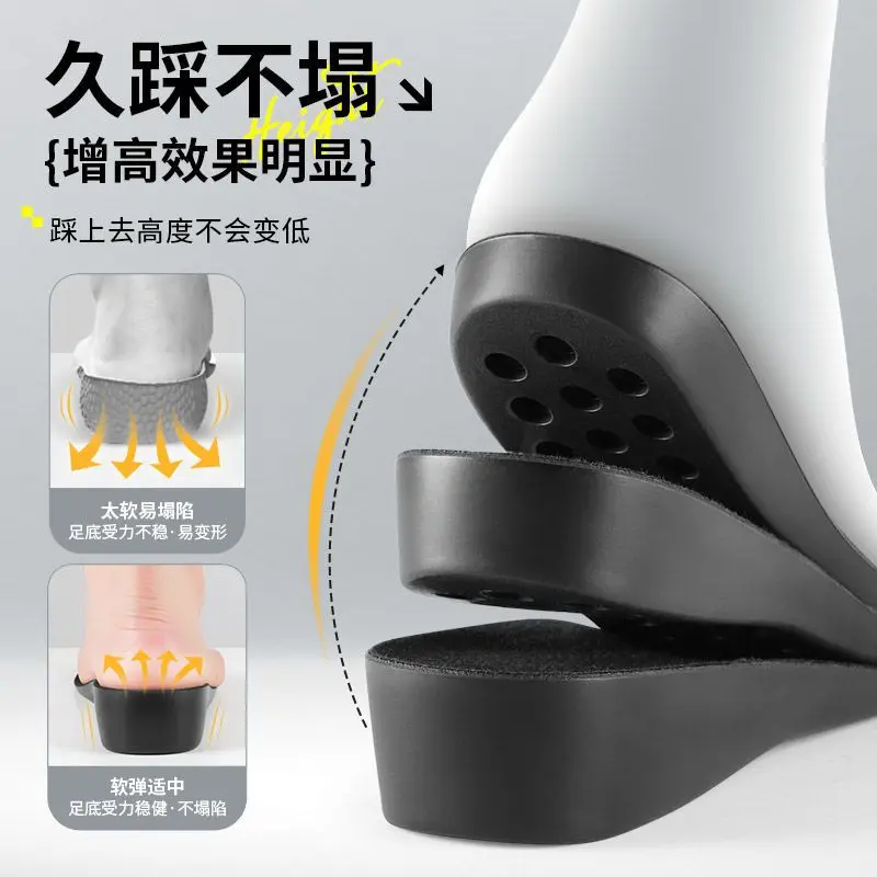 Miếng Lót Giày Tăng Chiều Cao, Chiều Cao 20245cm, Dành Cho Bé Trai Và Nam, 1cm, Thích Hợp Cho Mùa Hè, Đệm Tăng Chiều Cao Bên Trong, Thoáng Khí Và Thoải Mái, Không Collapse, Dành Cho Nam Và Nữ 2