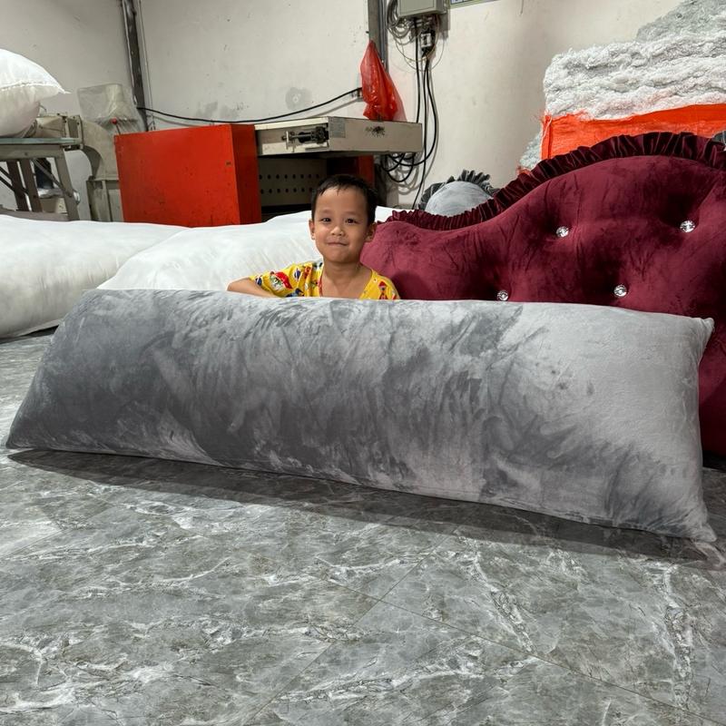 Gối đa năng, gối dài tựa, nằm, ôm,...chất liệu nỉ nhung,bông cao cấp,kt 40cm, dài fullsize