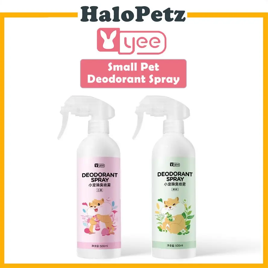 Yee Small Pet Deodorant Spray 500ml Peach Green Tea Hamster Cage Cleaning