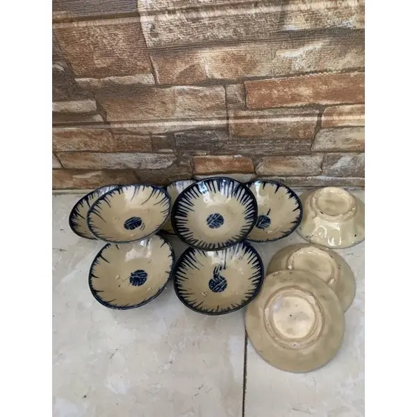 Set 10c chén nước chấm phết có sạn ( chén bánh bèo )