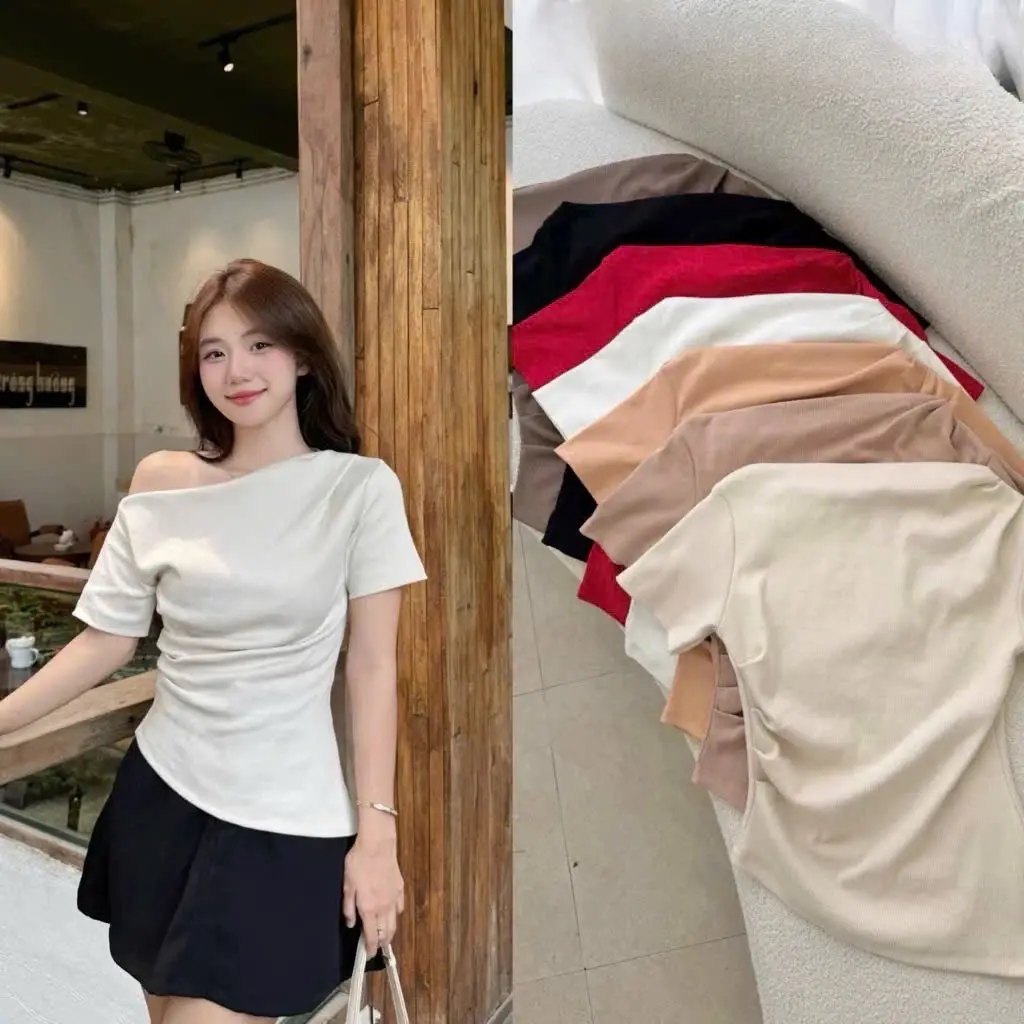 Áo thun Bẹt vai Bigsize 45-85kg chất liệu thun tăm lạnh mặc mát (551) S2