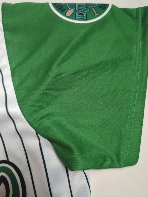 Men's Letter & Number Embroidery V Neck Baseball Jersey, Loose Striped Print Short Sleeve Button Sports T-shirt, Casual Breathable Baseball Jersey for Outdoor Sports 7
