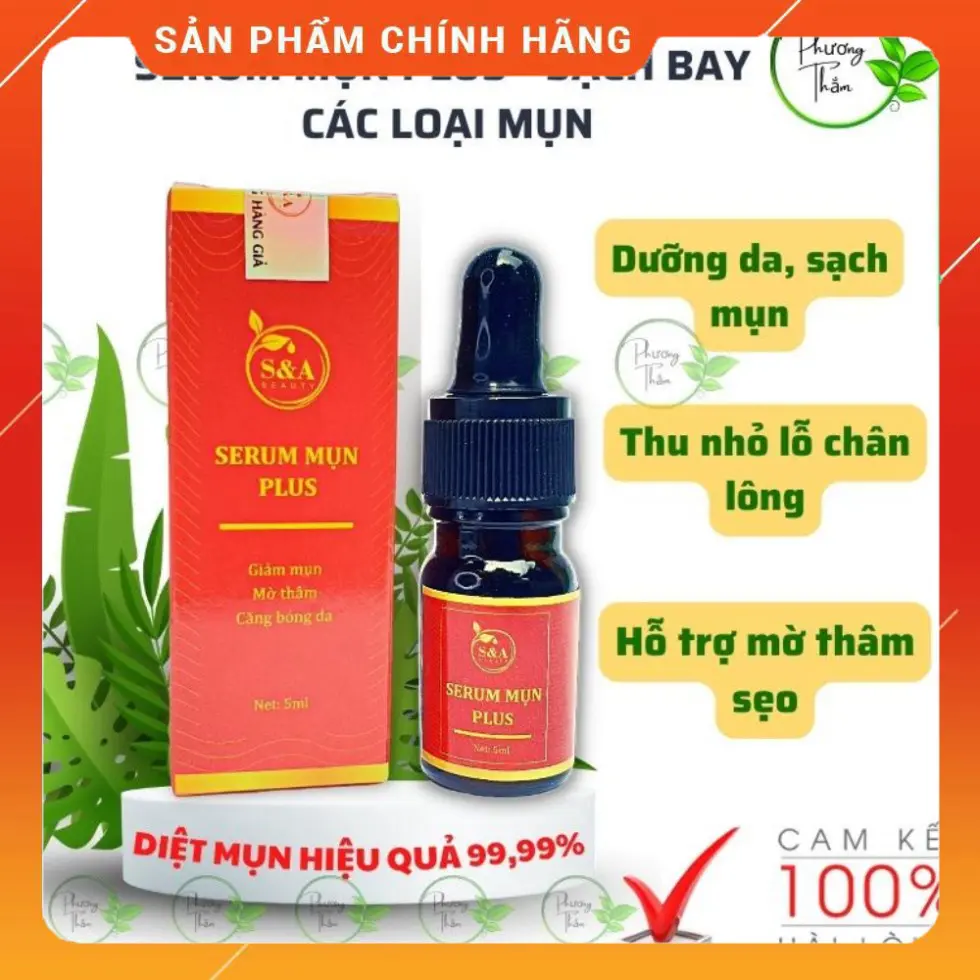 [ loại 1] SERUM XÓA MỤN THÂM SERUM MỤN PLUS 5ML căng bóng mịn da đẹp da sử dụng hiệu quả cho mọi loại da mụn