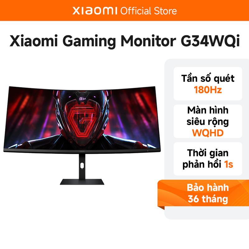 Màn hình máy tính Xiaomi Gaming 2K Curved Monitor G34i 34inch - Tần Số Quét 180Hz - Độ phân giải WQHD - Bảo Hành 36 Tháng