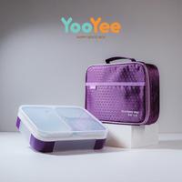 Gambar Yooyee Kotak Makan Stainless 3 sekat 1260ml - Ungu dari Yooyee Indonesia_NEW Kota Administrasi Jakarta Barat 3 Tokopedia