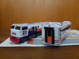 DIY Papercraft pola kertas Kereta Api Indonesia
