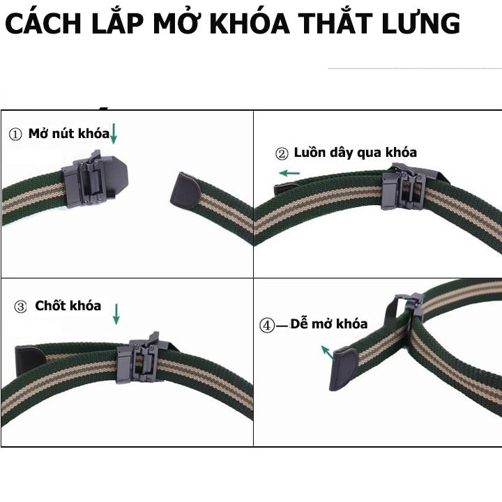 Product Introduction of Dây Nịt Nam Cao Cấp, Thắt Lưng Nam Vải Dù Mặt Khóa Hợp Kim Thép Chống Ghỉ Dây Bền Đẹp 3