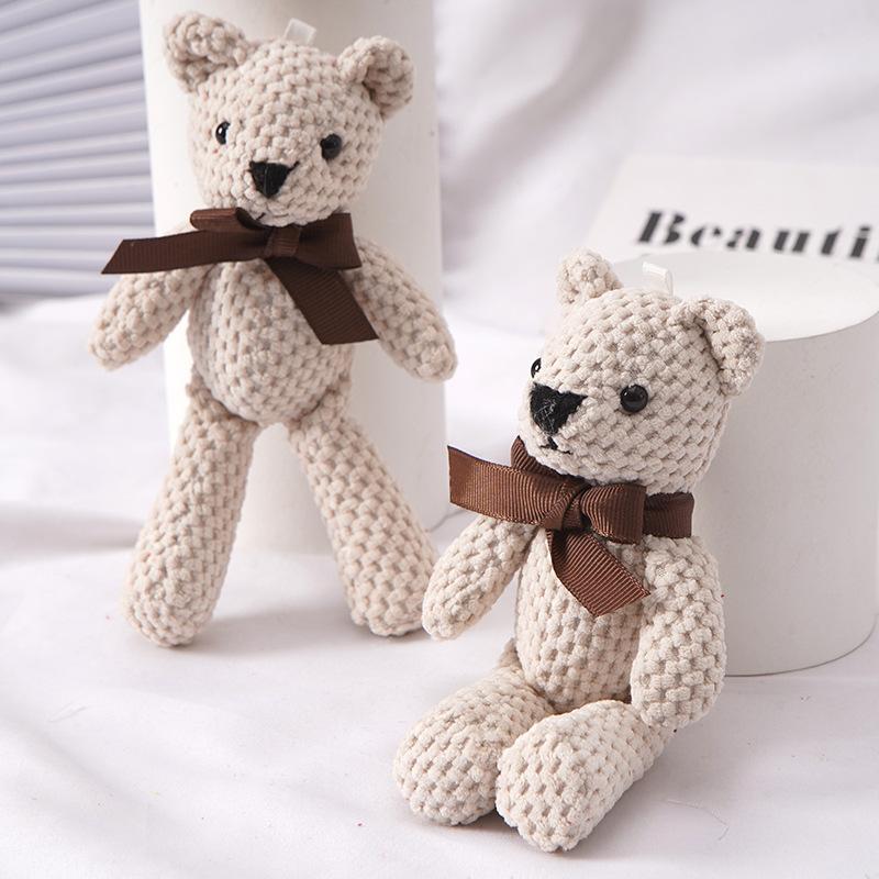 Product Introduction of Baby Bear Stuffed Plush Toys 15CM Plush Animals Cute Bag Key Pendant Children Dolls Birthday Gifts Wedding Party Decor 2