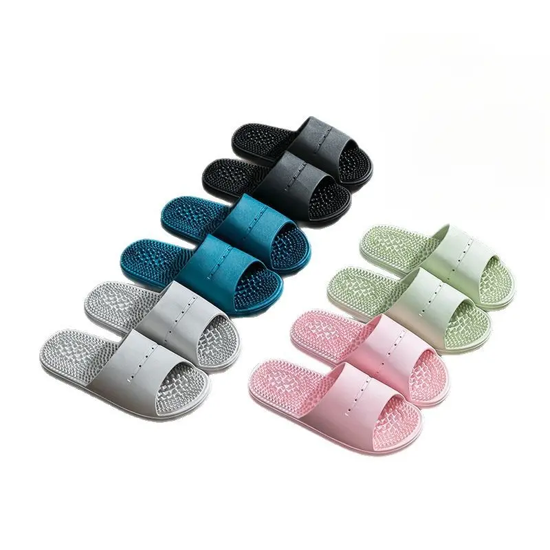 Foot sole acupoint massage slippers - New summer style for ladies, indoor home use, anti-slip, for couples, foot therapy slippers for men