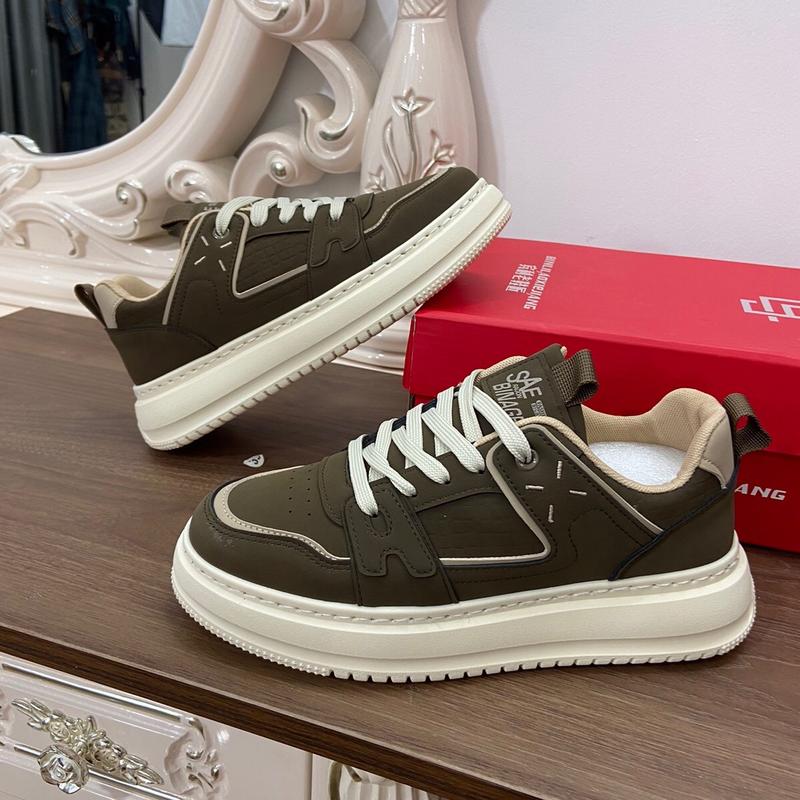 (O-27) giầy thể thao nam 2 màu rêu & đen - hàng cao cấp mẫu mới nhất năm nay Sneaker Cao Su 5
