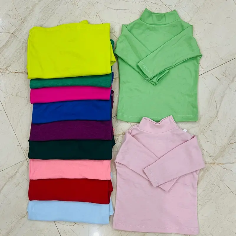 Combo 5 áo cổ cao 3 phân mặc ấm cho bé  ,Size 5-17kg 0