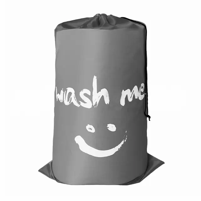 Nylon Laundry Bag Travel Storage Organizer Pouch Hamper Wash Machine Washable Dirty Clothes Drawstring Large Capacity