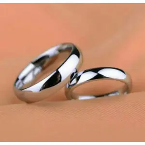 Cincin titanium elegan like emas putih / tidak luntur selamanya/ besi putih Antikarat Rings Besi bisa untuk Hadiah Gold Berlian putih Jewellery