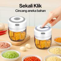Gambar USEA Food Chopper Mini Blender Penggiling Bumbu Electric USB Charge 23W - SR01 - Putih, 250ml dari Usea Official Store Kota Administrasi Jakarta Barat 4 Tokopedia
