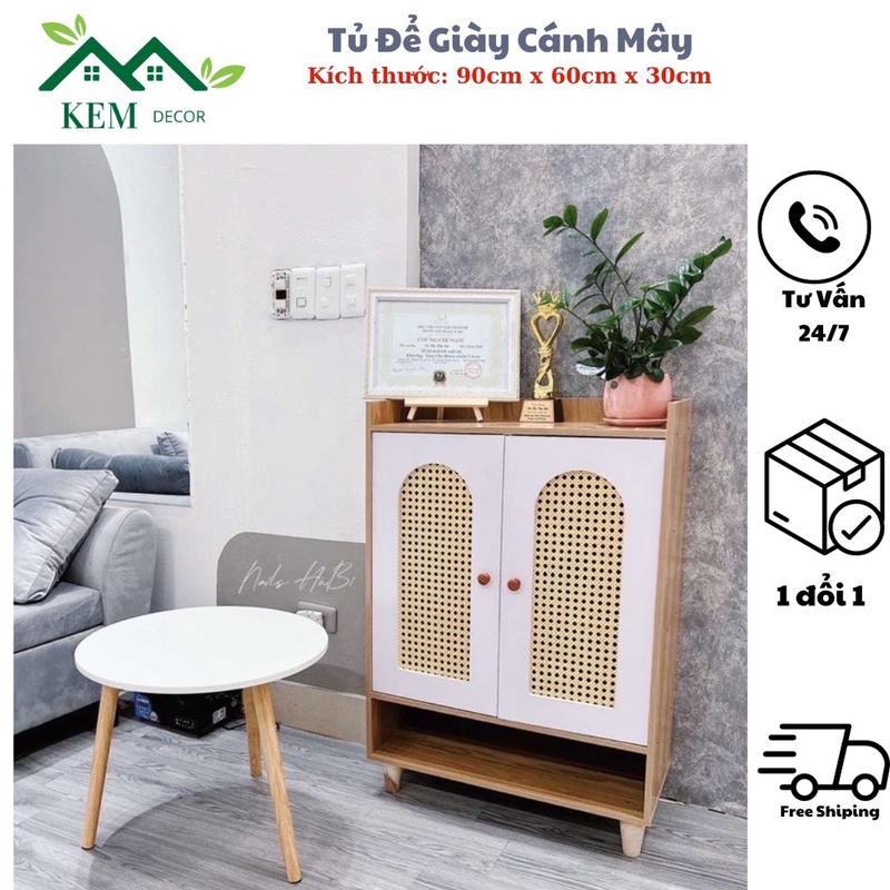 Gia để giày thông minh 2 cánh tủ mây phong cach cao cấp