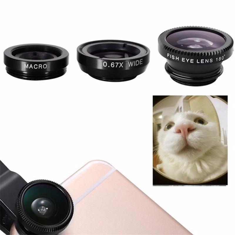 Product Introduction of 3 in 1 Fisheye Phone Lens Wide Angle Zoom Lens Fish Eye Macro Lenses Camera Kits With Clip Lens On The Phone For All Smart Phone 3