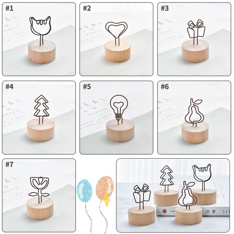 Creative Wooden Message Notes Clips Vertical Cute Photo Clip Desktop Decoration Ornaments 4