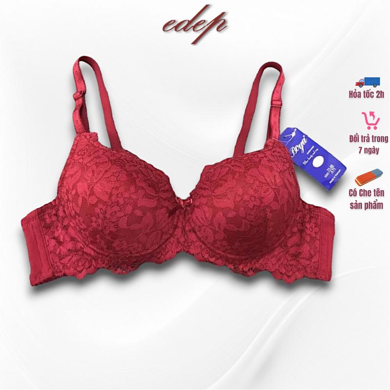  Hot Áo Ngực Nâng Vòng 1 Không Gọng Boya Ren Cài Sau 029L Bra Đỏ 
