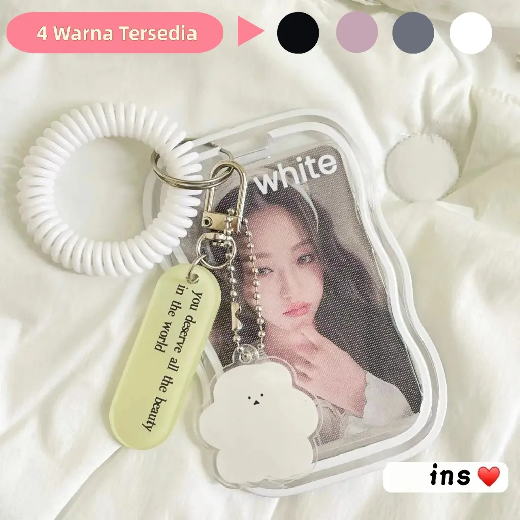 Plastik Id Card Holder Transparan Frame Id Card Clear Tempat Kartu Name Tag Diy Dengan Gelang