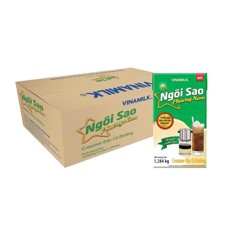 COMBO 12 hộp Sữa đặc có đường Ngôi Sao Phương Nam Xanh lá / Xanh Dương 1284g - Bách  Hóa NUTI