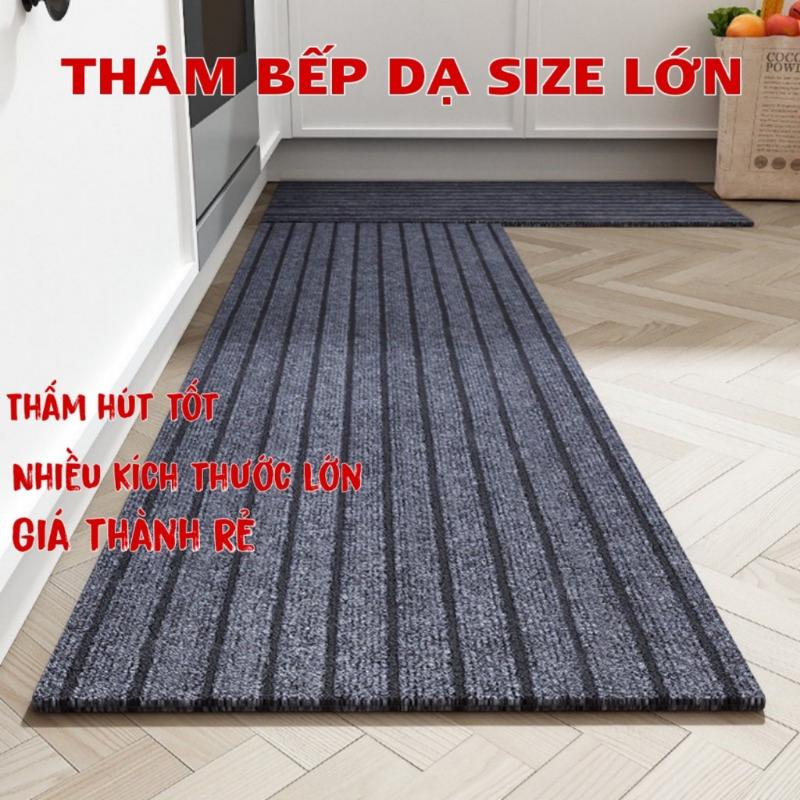 Thảm trải sàn bếp size lớn chất dạ thấm hút tốt, chống trượt