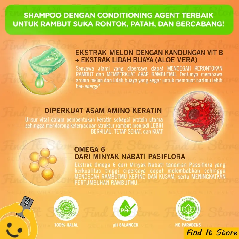 Find It Store - Makarizo Hair Energy Fibertherapy Conditioning Shampoo 170ml Sampo Dengan Kondisioner | Pembersih Rambut 2in1 | Rambut Rontok | Ketombe | Lepek | Patah | BPOM Original Conditioner Creambath Haircare Kering Perawatan  Extract Kusam 3