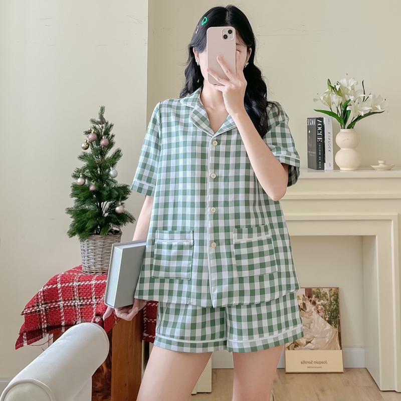 Pyjama bận nhà cho nữ chất vải cao cấp nhiều màu dáng rộng hàng thiết kế  cho nữ Women 3