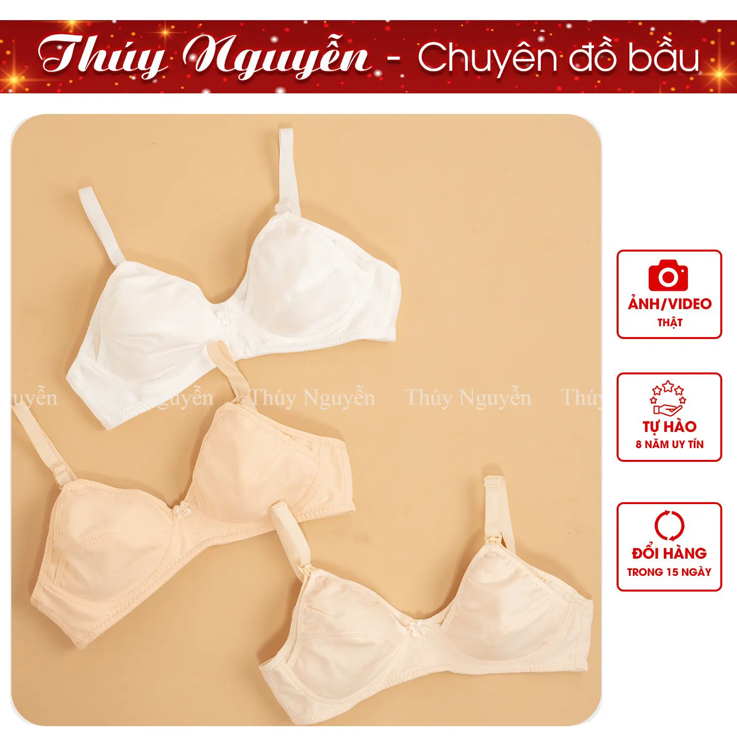 (2118) Áo ngực cotton không gọng cho mẹ bầu và sau sinh, không đệm, chuyên dụng cho con tu ti, hút sữa rảnh tay