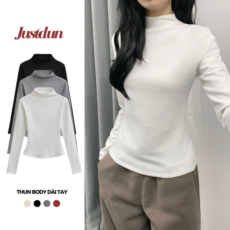 Áo giữ nhiệt cổ cao 3 phân LÓT NỈ LÔNG dày dặn ấm áp Justdun G2