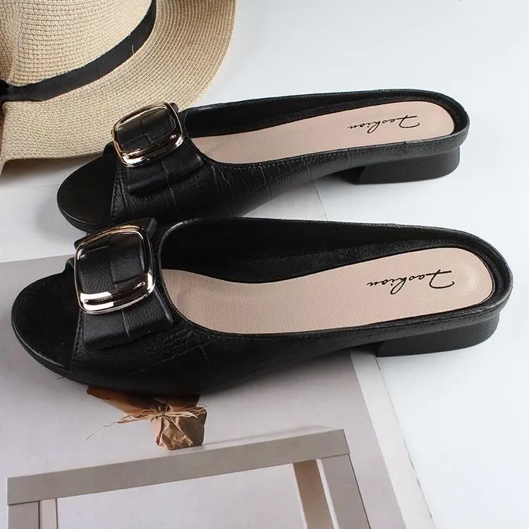 Sandal Slop Wanita Wedges Gesper Croco Import High Quality Jelly