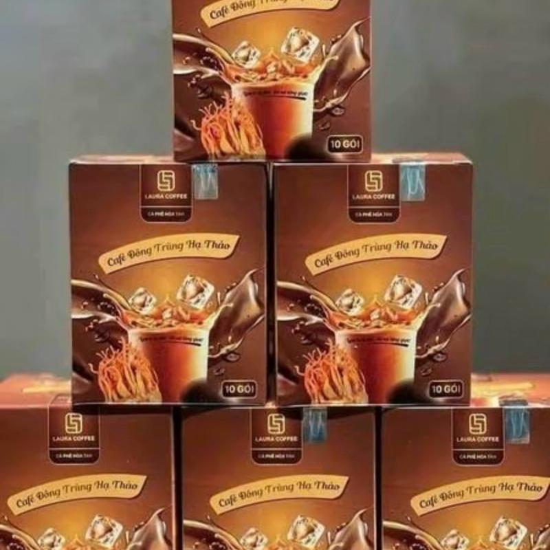 ( 6 HỘP CÀ PHÊ ĐÔNG TRÙNG HẠ THẢO ) CAFE LAURA NHẬT KIM ANH  Coffee Cà Phê