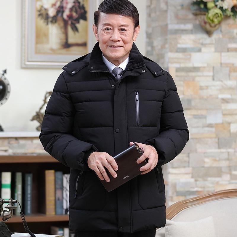 Áo Khoác Phao Chần Bông Có Lót Lông Cừu Mũ Có Thể Tháo Rời - Áo Tặng Bố, Tặng Ông Nam Menswear