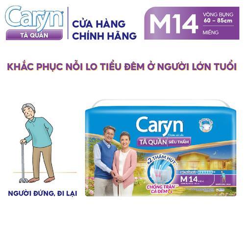 Caryn Tã bỉm quần M14 siêu thấm dành cho người già đứng và đi lại được cần người trợ giúp