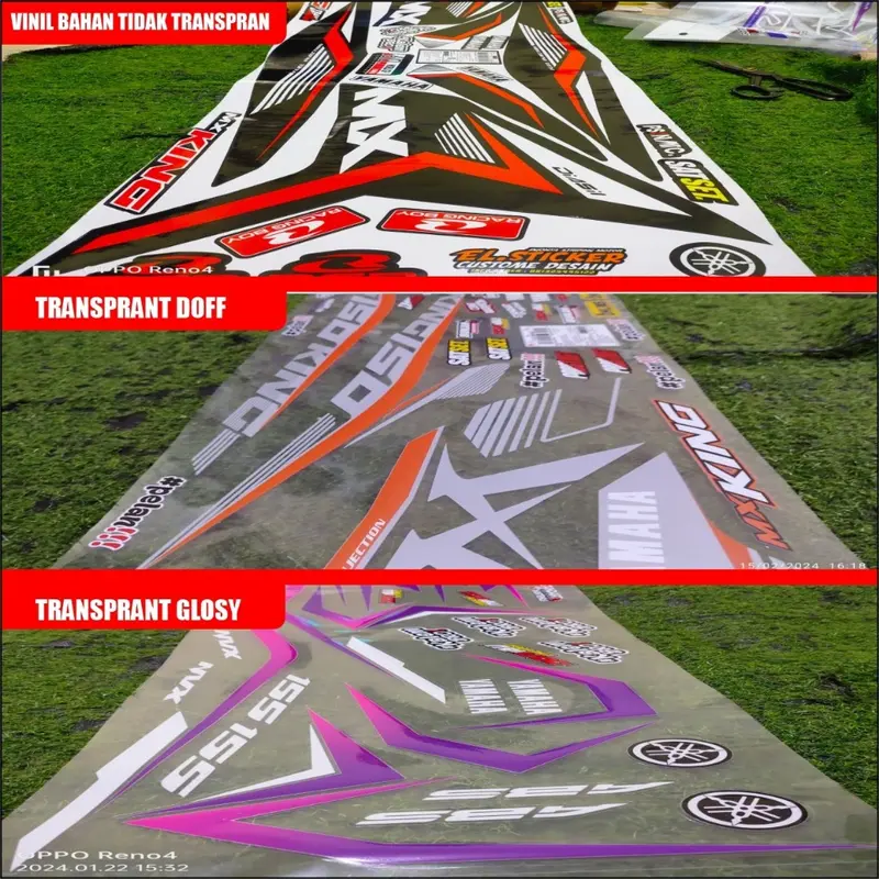 STIKER STRIPING TRANSPARAN  FACELIFT LIS STIKER UV MX KING Y15 ZR SEMI FULL VARIASI MODEL SIMPEL MINIMALIS BAHAN MAX DECAL PREMIUM CUSTOME DESAIN BISA COD H-MX-35 6